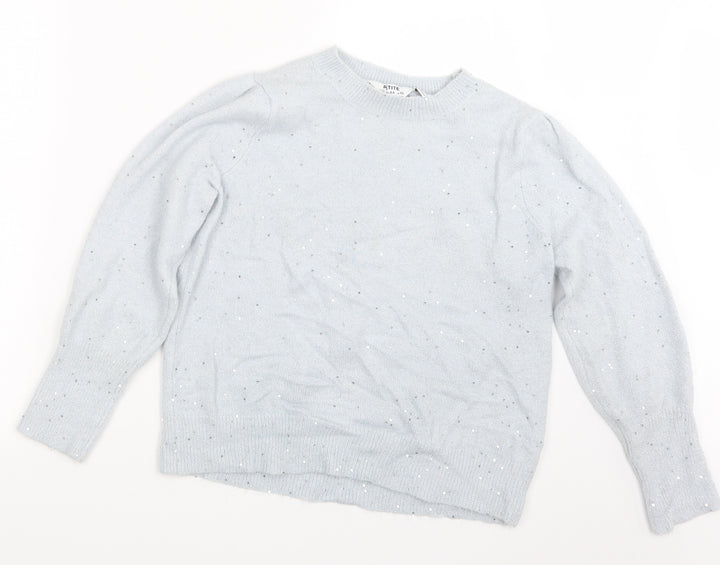Dorothy Perkins Womens Blue Knit Pullover Jumper Size 16