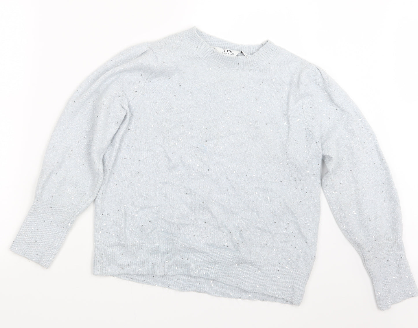 Dorothy Perkins Womens Blue  Knit Pullover Jumper Size 16