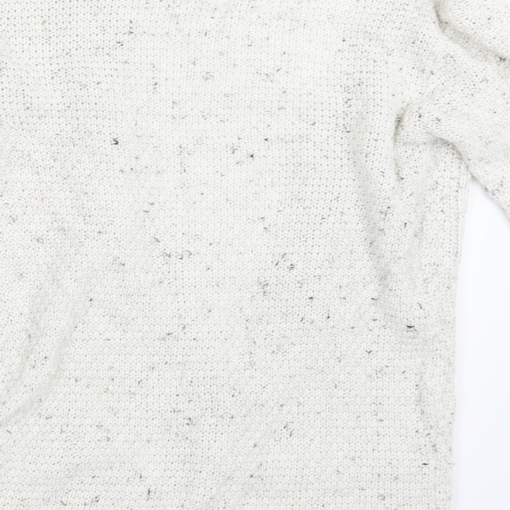 E-vie Womens White  Knit Cardigan Jumper Size 8