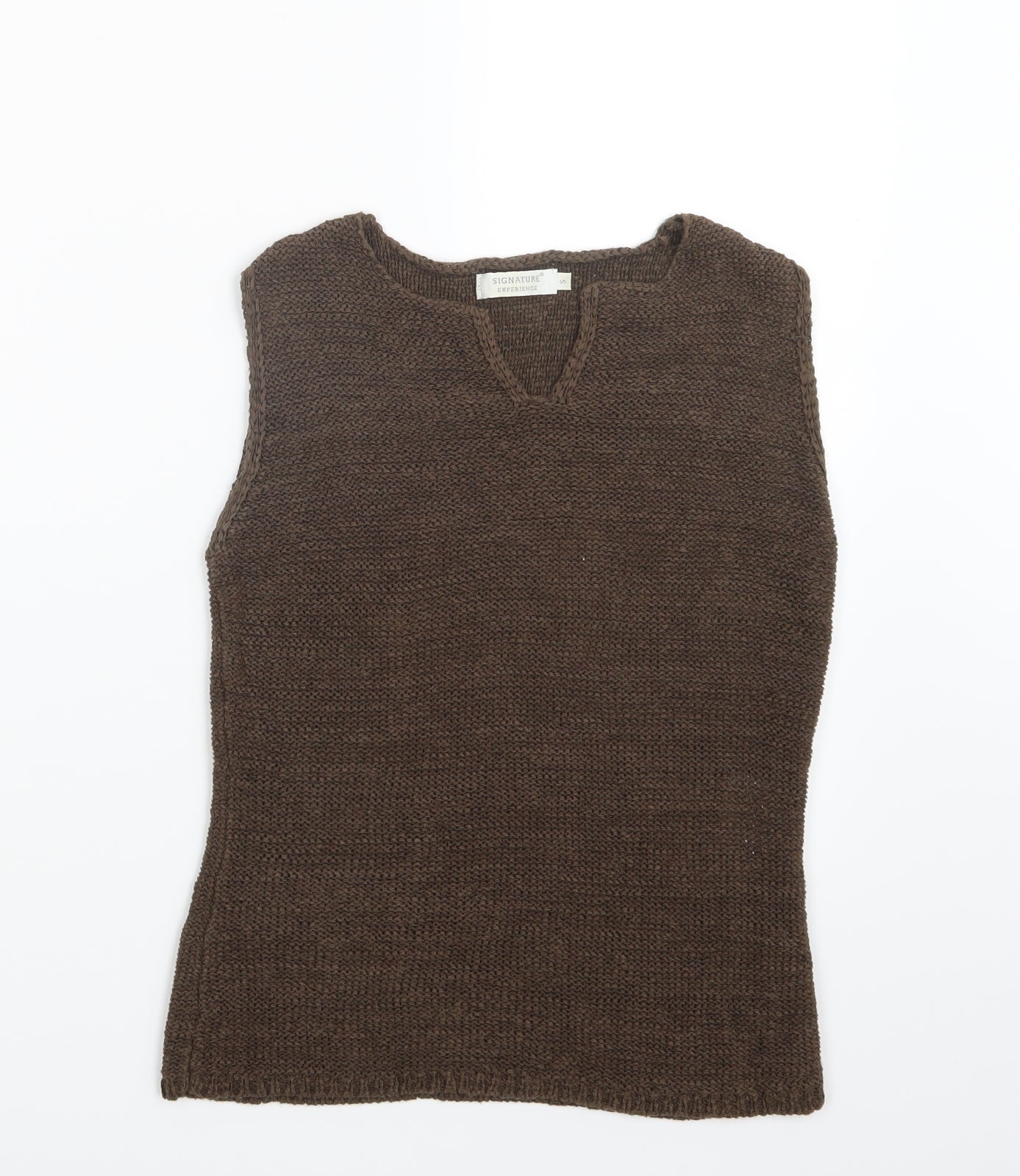 Signature Experience Womens Brown  Knit Pullover Jumper Size S
