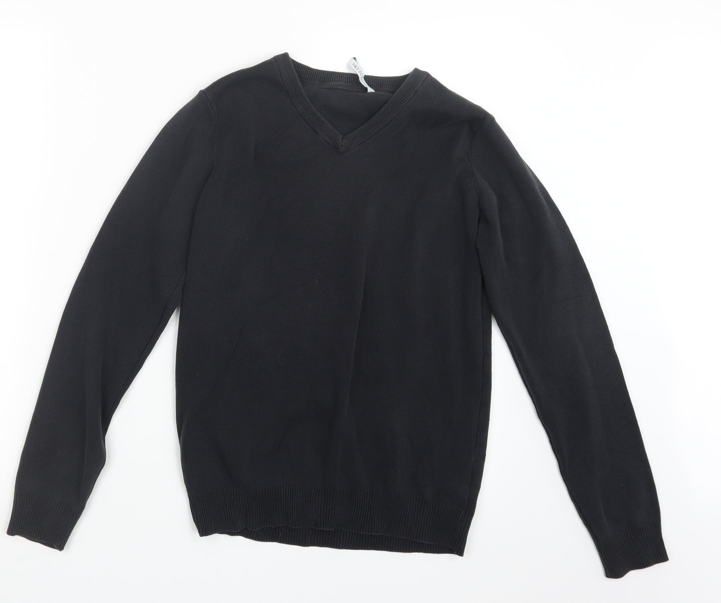 Marks and Spencer Boys Black  Knit Pullover Jumper Size 14-15 Years