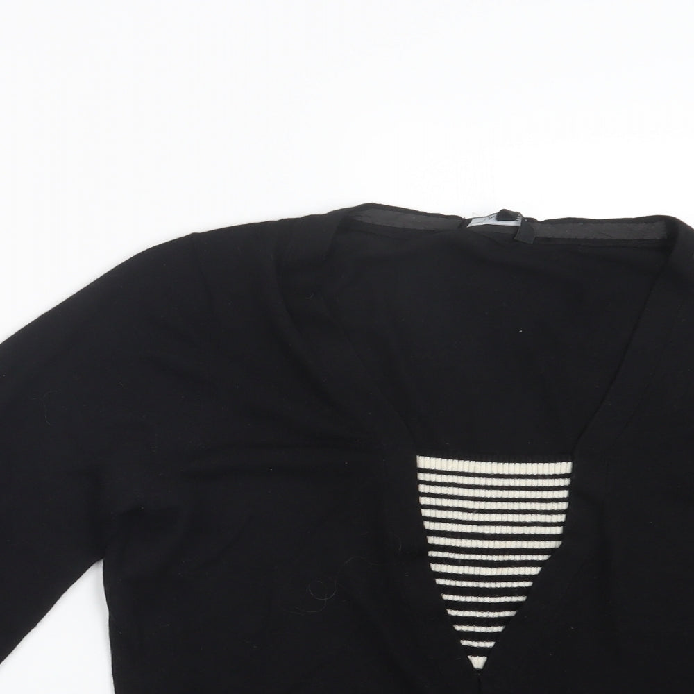 Jaeger Womens Black  Knit Pullover Jumper Size L
