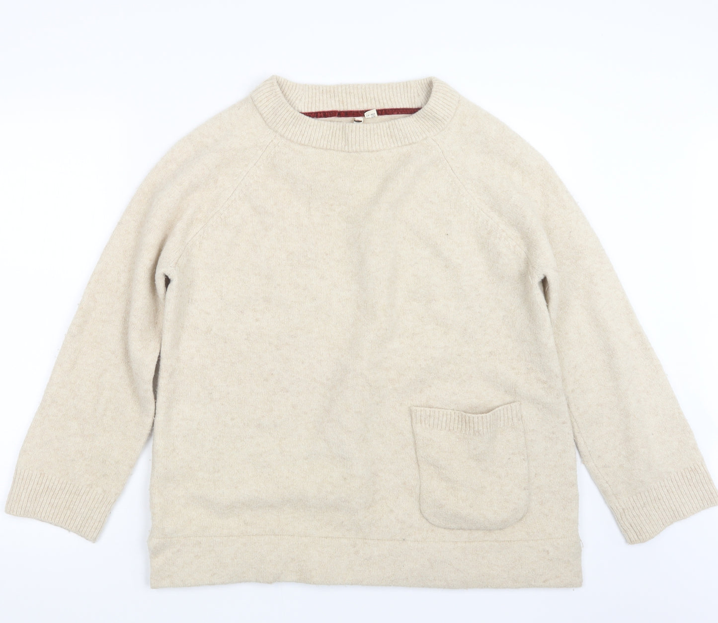 White Stuff Womens Beige  Knit Pullover Jumper Size 18