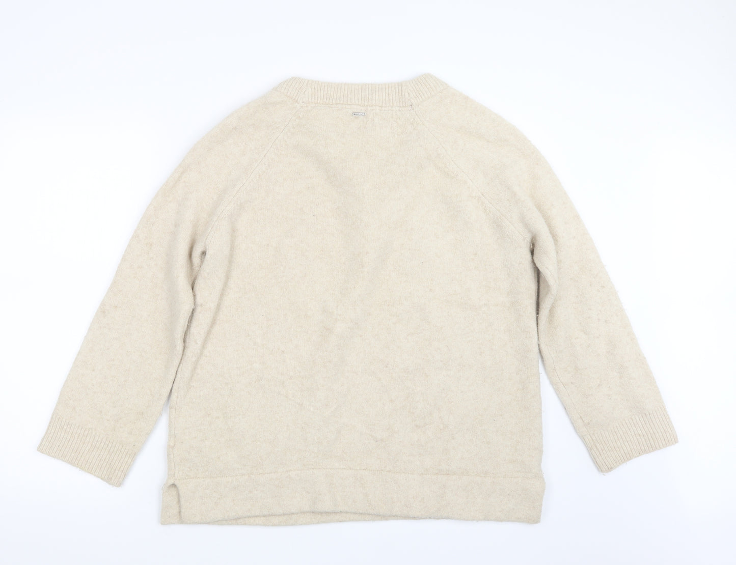White Stuff Womens Beige  Knit Pullover Jumper Size 18