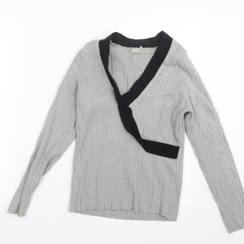 ASOS Womens Grey  Knit Pullover Jumper Size 16