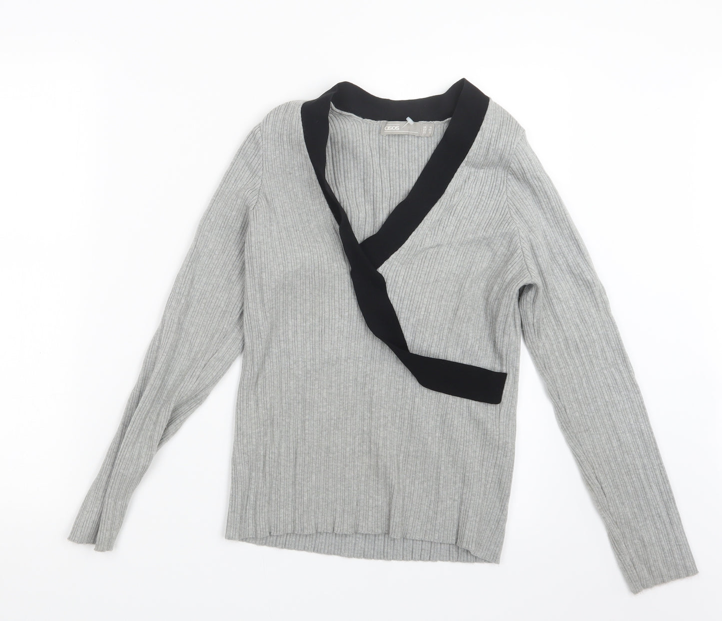 ASOS Womens Grey  Knit Pullover Jumper Size 16