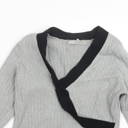 ASOS Womens Grey  Knit Pullover Jumper Size 16