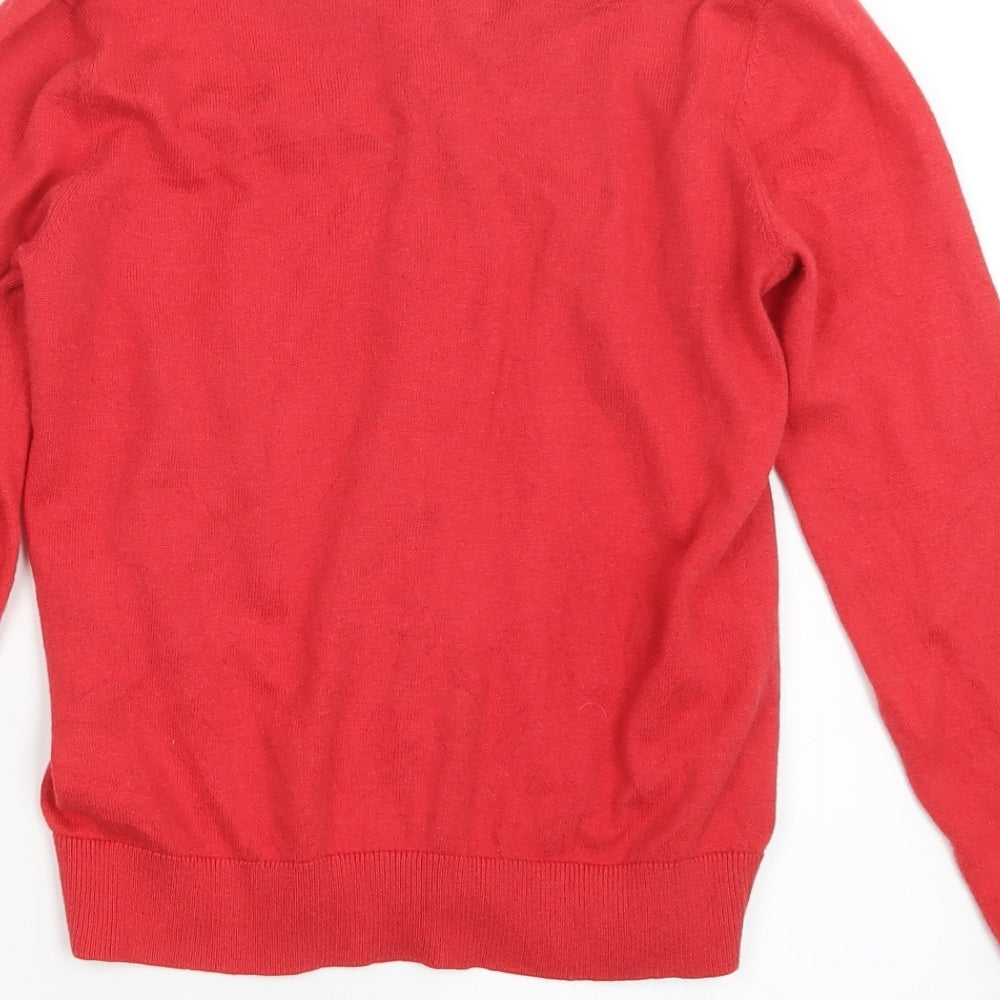 TU Womens Red  Knit Cardigan Jumper Size 10