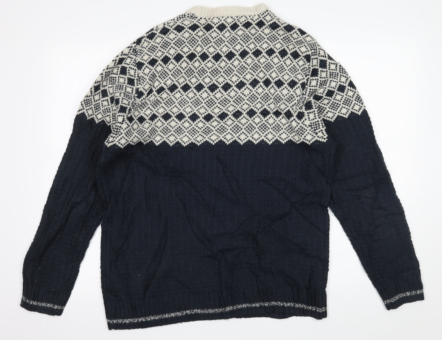 TU Mens Blue  Knit Pullover Jumper Size M