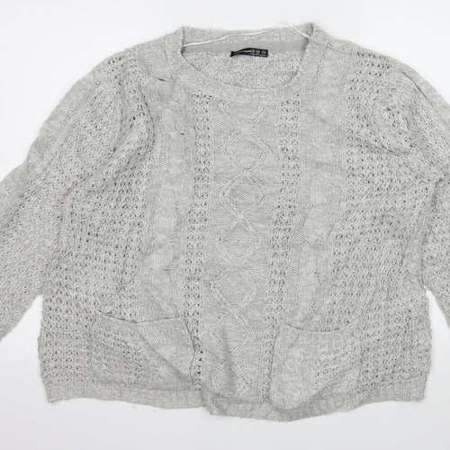 Atmosphere Womens Grey  Knit Pullover Jumper Size 18