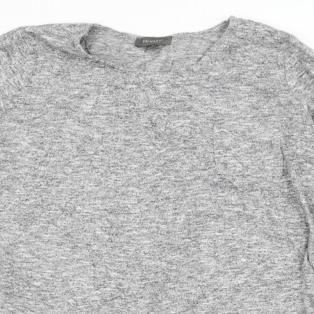 Primark Womens Grey  Knit Basic T-Shirt Size 20