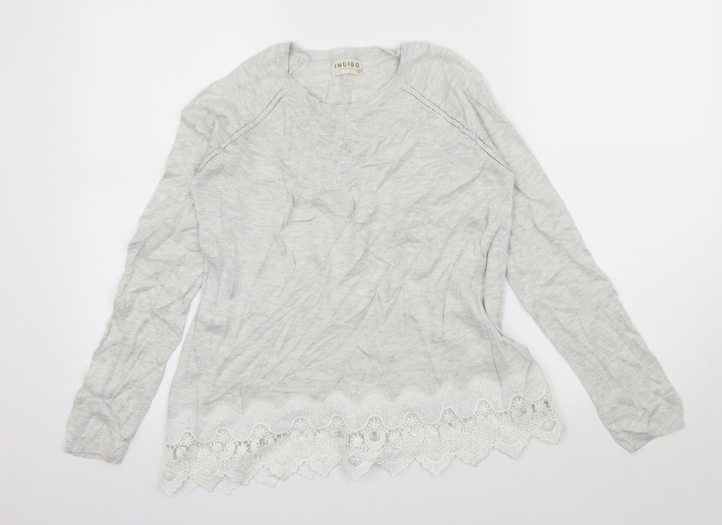 Marks and Spencer Womens Grey  Knit Pullover Jumper Size 10