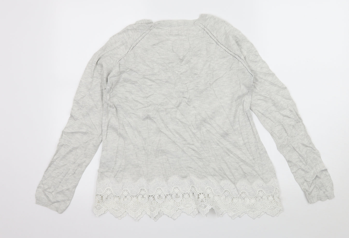 Marks and Spencer Womens Grey  Knit Pullover Jumper Size 10
