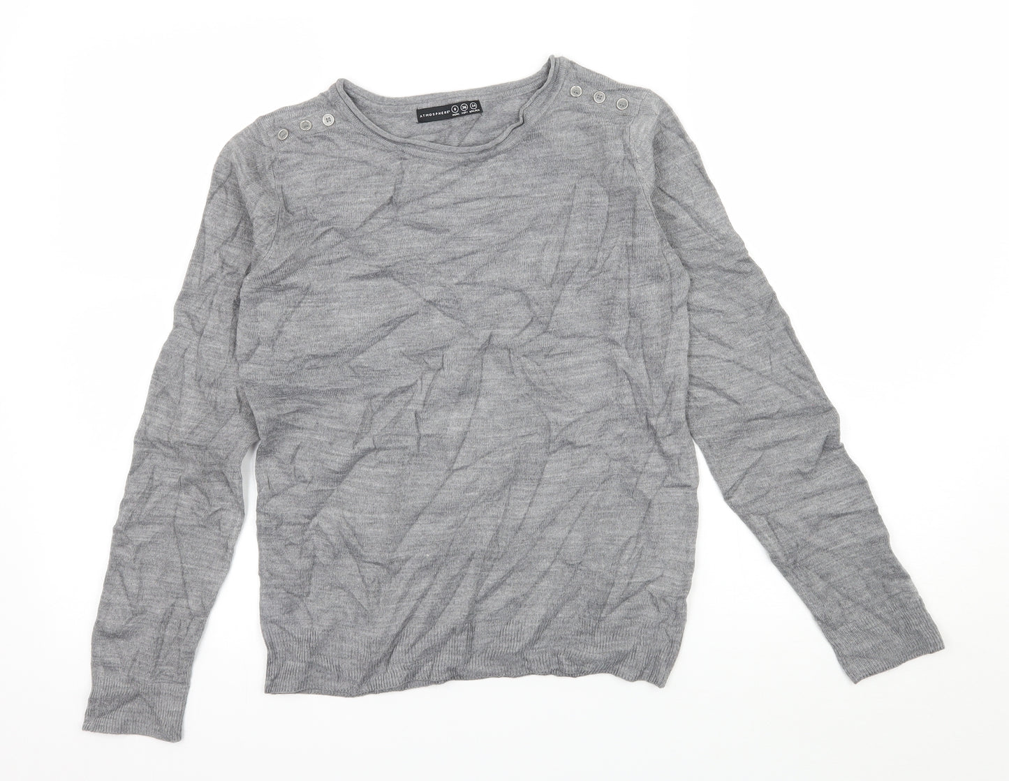 Atmosphere Womens Grey  Knit Pullover Jumper Size 8