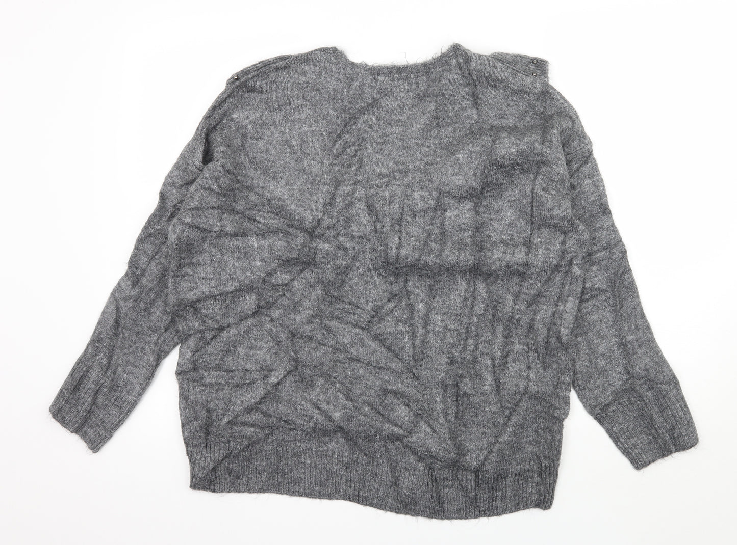 River Island Womens Grey  Knit Pullover Jumper Size M