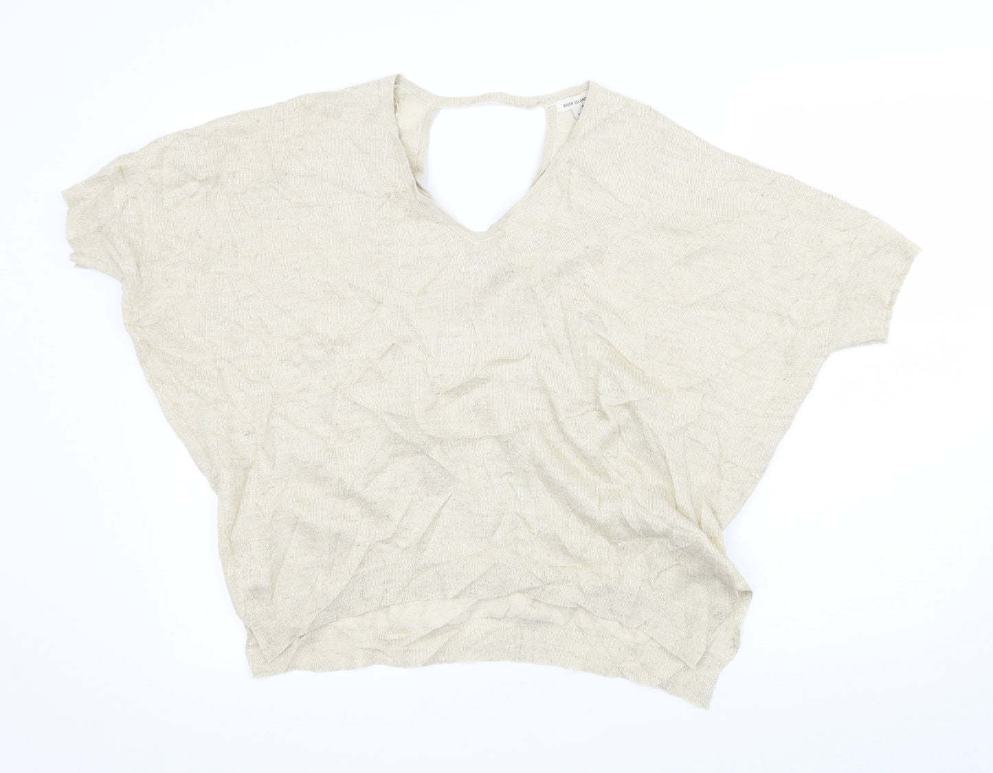 River Island Womens Ivory   Pullover Jumper Size 12  - Cut out back