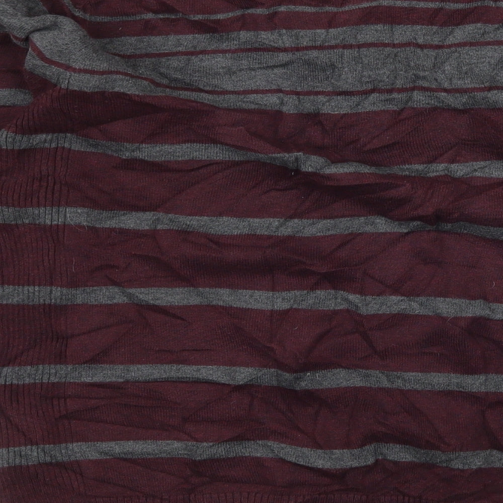 NEXT Mens Purple Striped Knit Pullover Jumper Size S