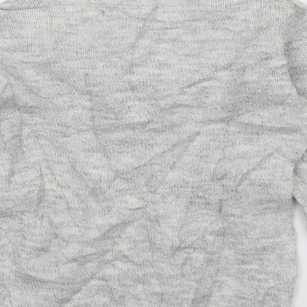 Primakr Girls Grey Polka Dot Knit Pullover Jumper Size 7-8 Years