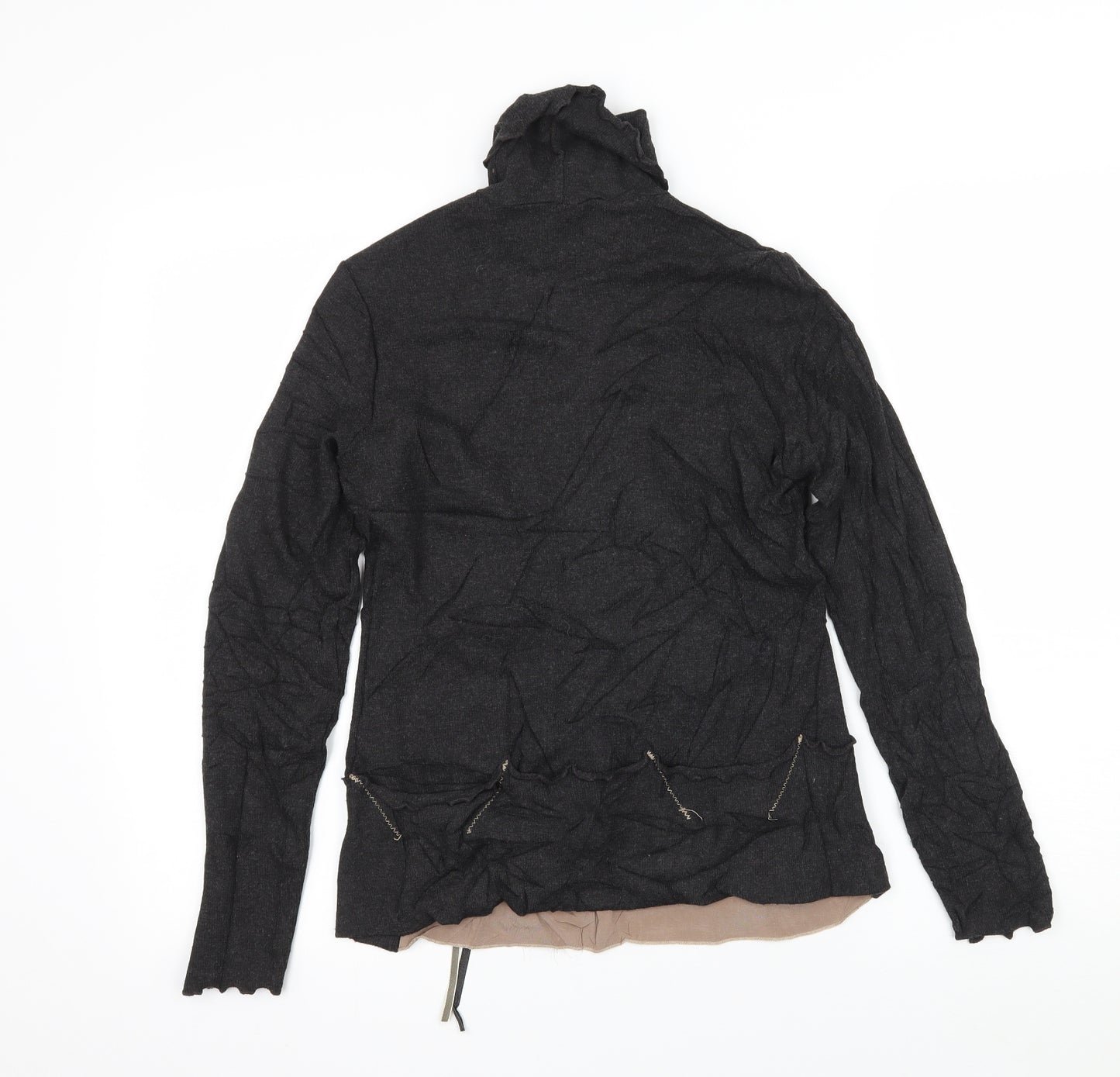 Bleu Blanc Rouge Womens Grey Geometric Jersey Basic T-Shirt Size 16