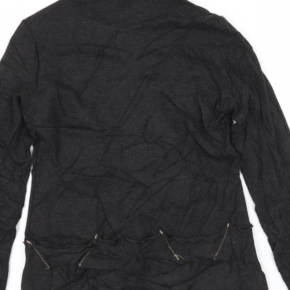 Bleu Blanc Rouge Womens Grey Geometric Jersey Basic T-Shirt Size 16