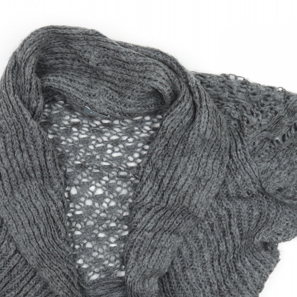 Per Una Womens Grey  Knit Cardigan Jumper Size M