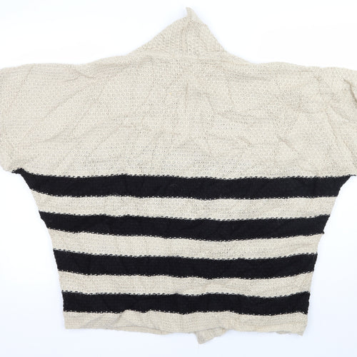 Atmosphere Womens Beige Striped Knit Cardigan Jumper Size 12