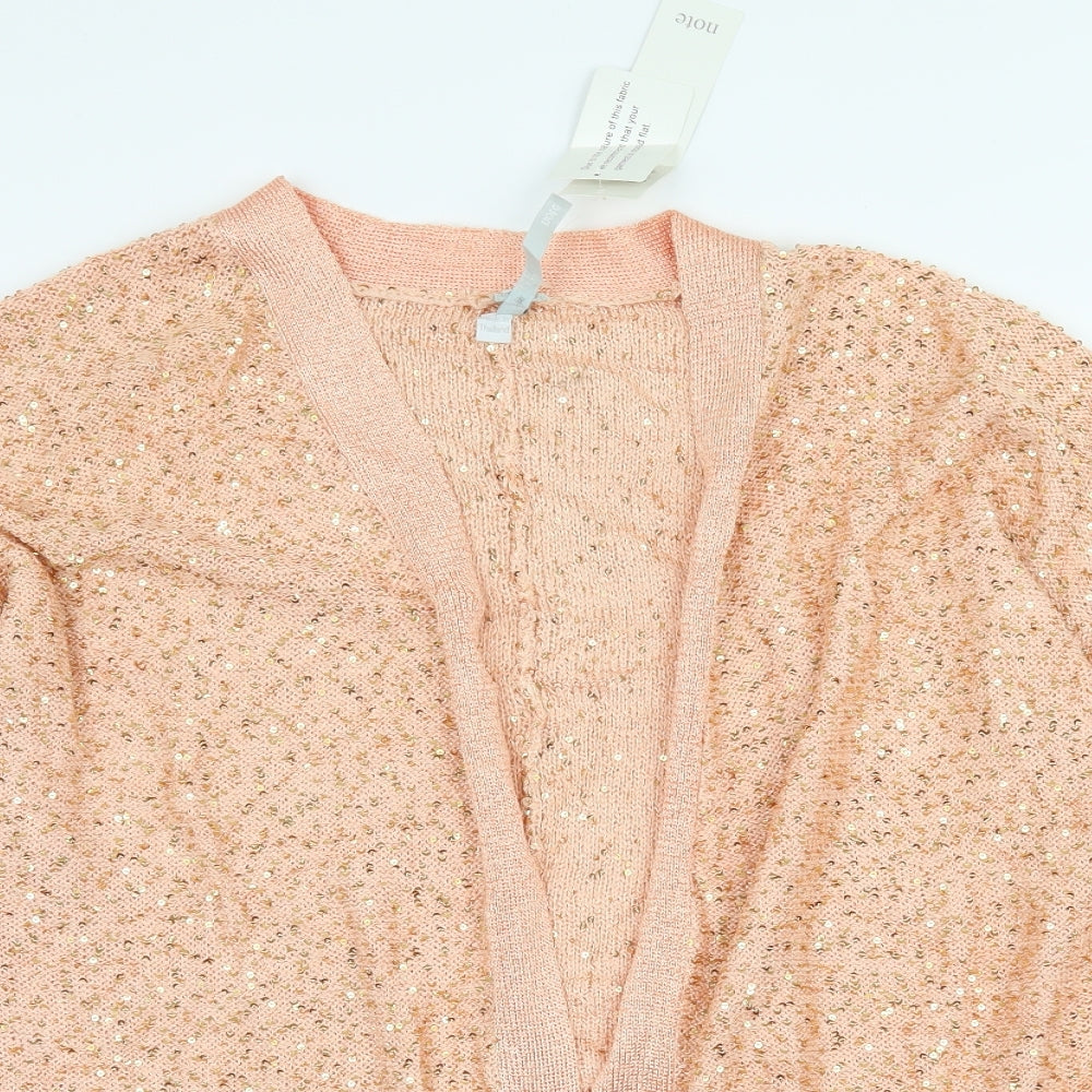 Note Womens Orange  Knit Cardigan Jumper Size 16