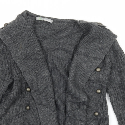 Marks and Spencer Womens Grey  Knit Cardigan Jumper Size 8