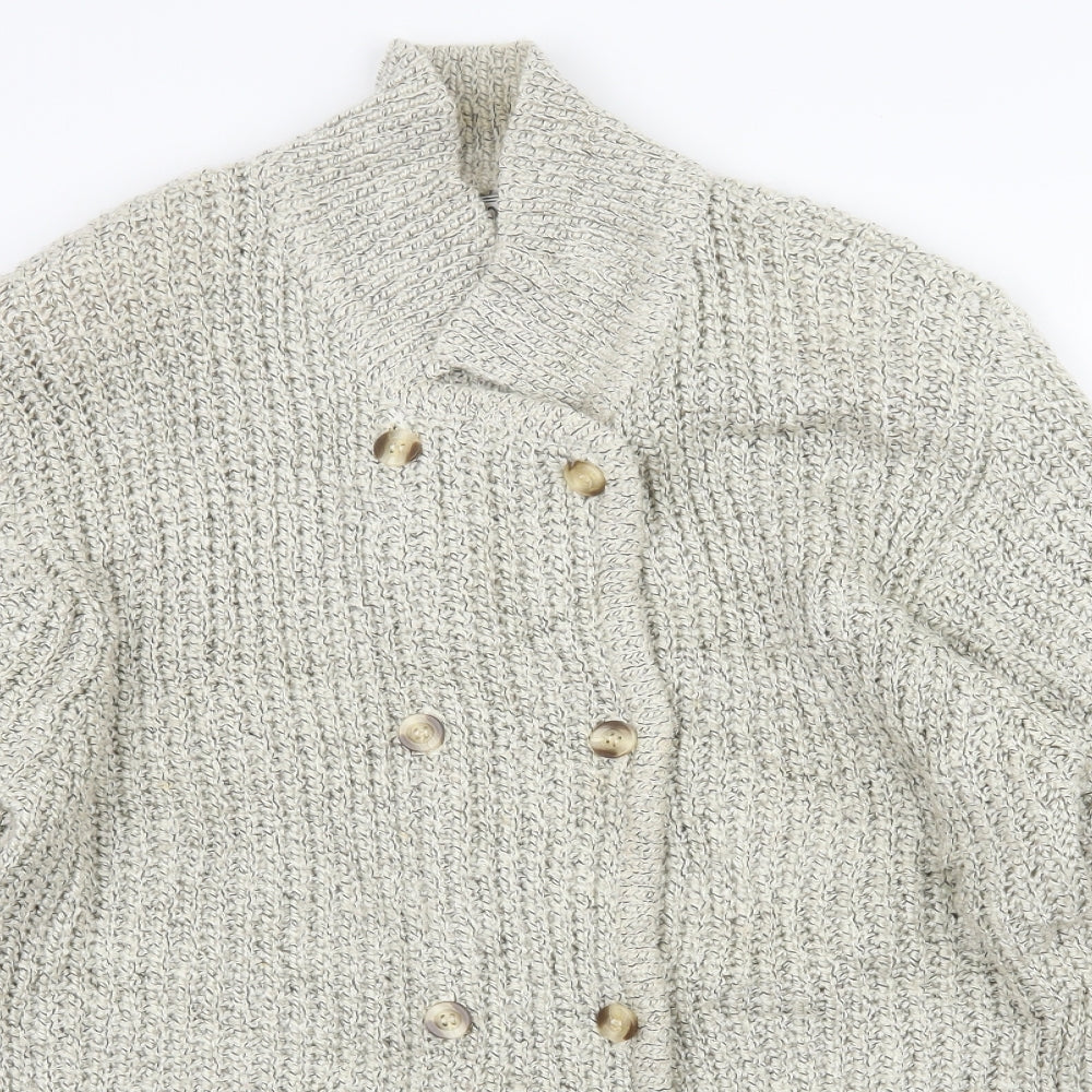 HONEY Womens Ivory  Knit Cardigan Jumper Size S