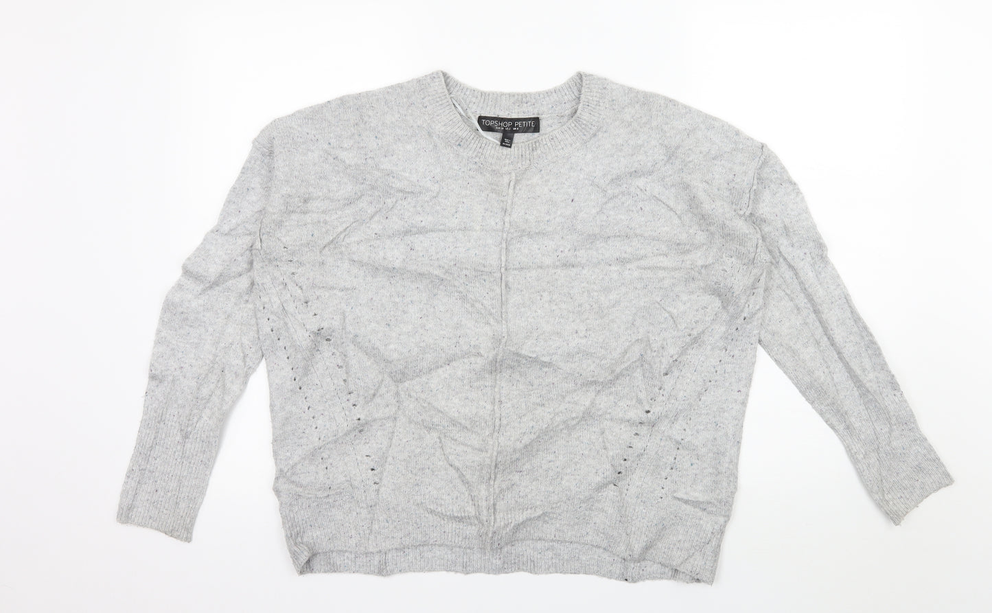 Topshop Womens Grey  Knit Pullover Jumper Size 6