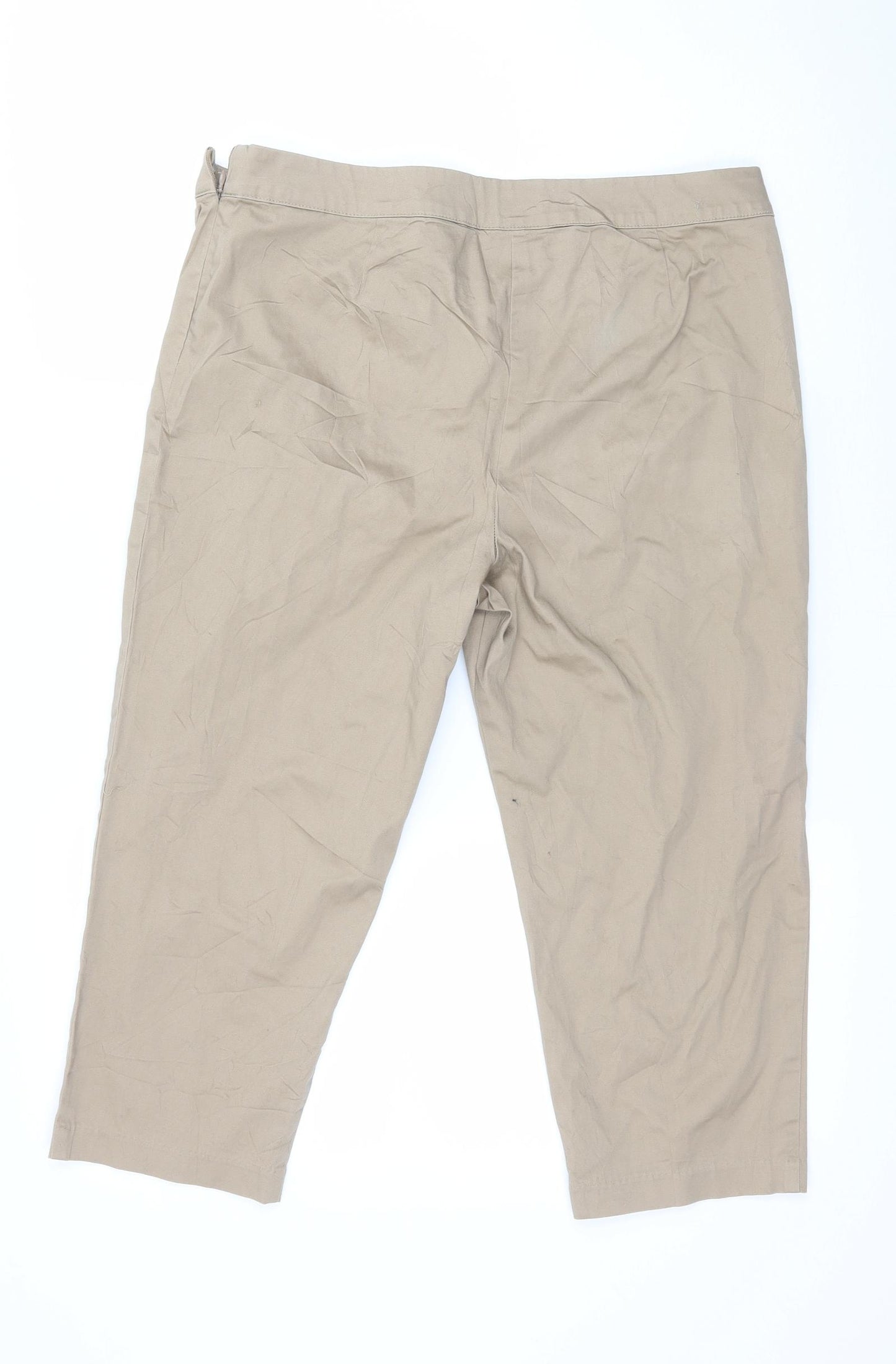 Marks and Spencer Womens Brown   Cropped Trousers Size 14 L20 in