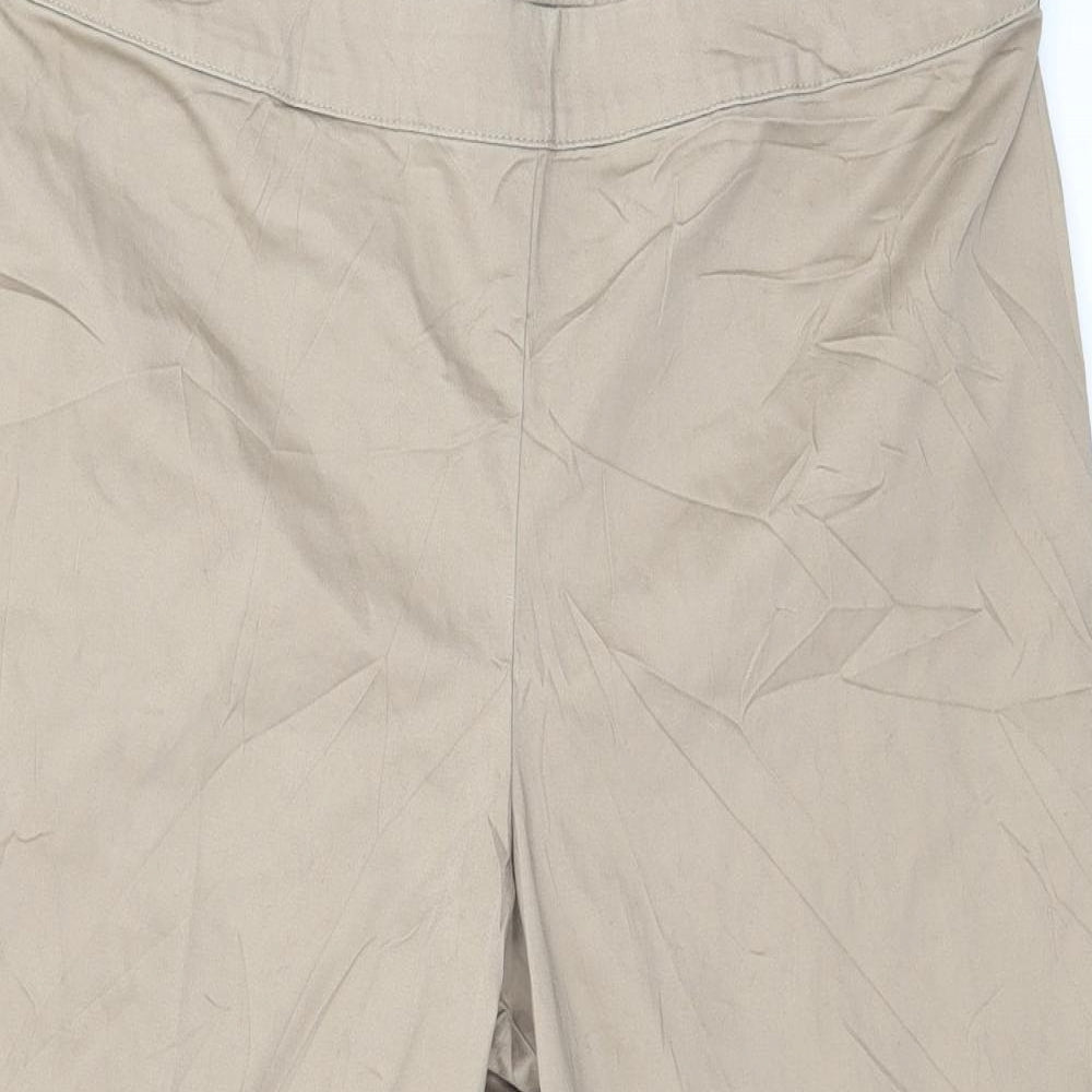 Marks and Spencer Womens Brown   Cropped Trousers Size 14 L20 in