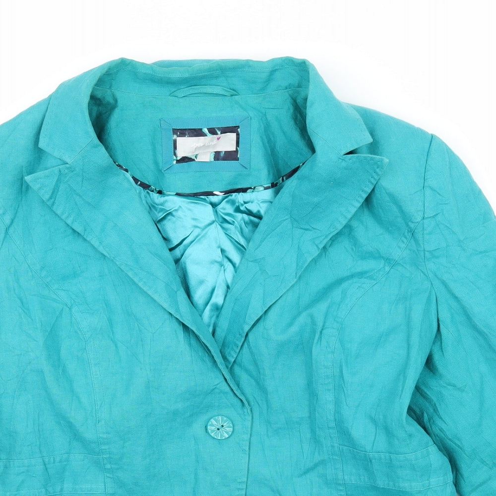 Per Una Womens Blue   Jacket Blazer Size 14