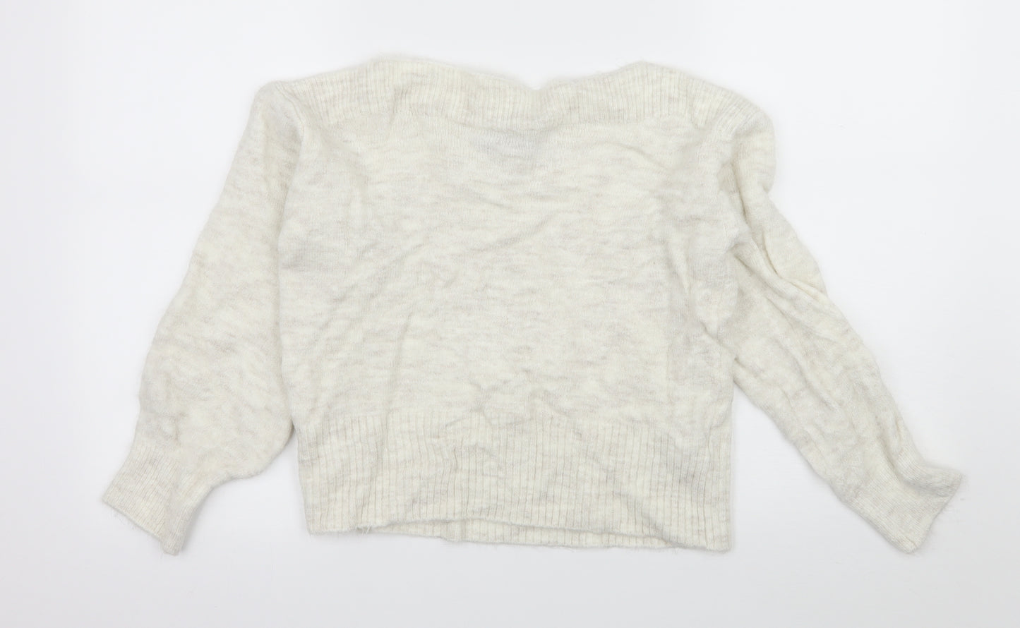 Marks and Spencer Womens Ivory  Knit Pullover Jumper Size S