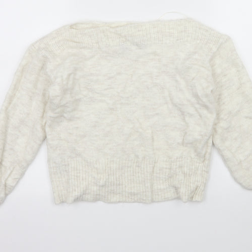 Marks and Spencer Womens Ivory  Knit Pullover Jumper Size S