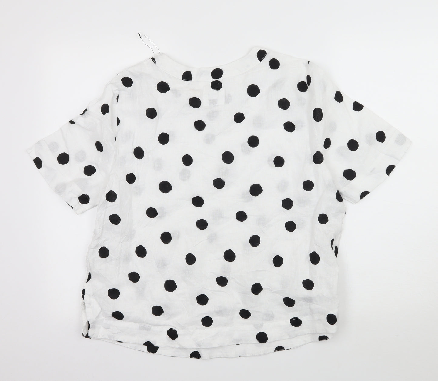 Marks and Spencer Womens White Polka Dot  Basic Blouse Size 10