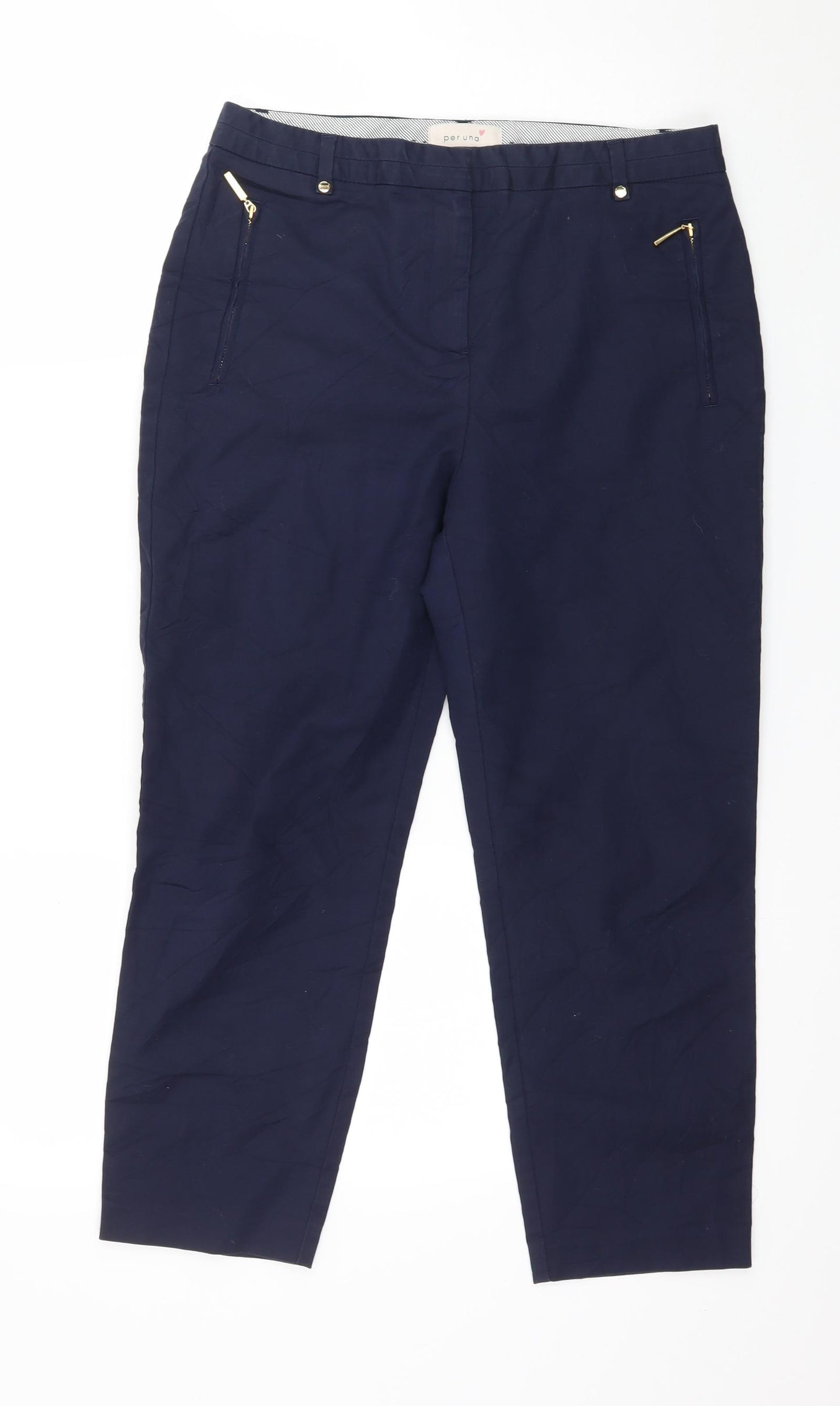 Per Una Womens Blue   Trousers  Size 10 L23 in
