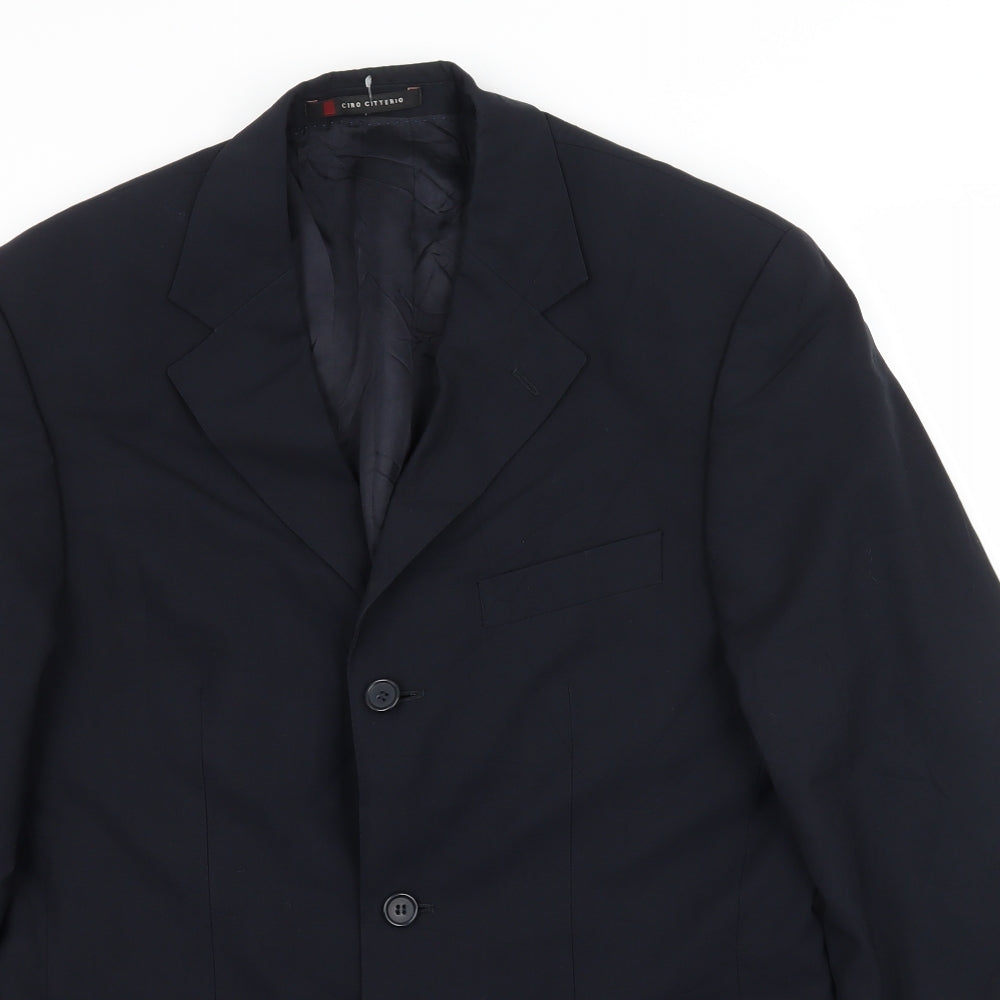 Ciro Citterio Mens Blue   Jacket Suit Jacket Size M