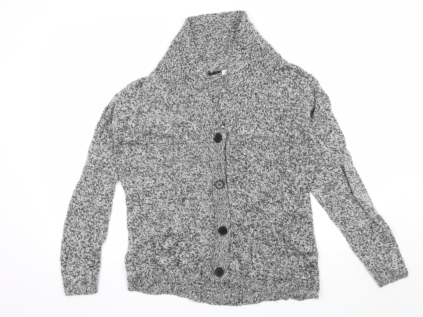 Damart Womens Grey  Jersey Cardigan Jumper Size 14
