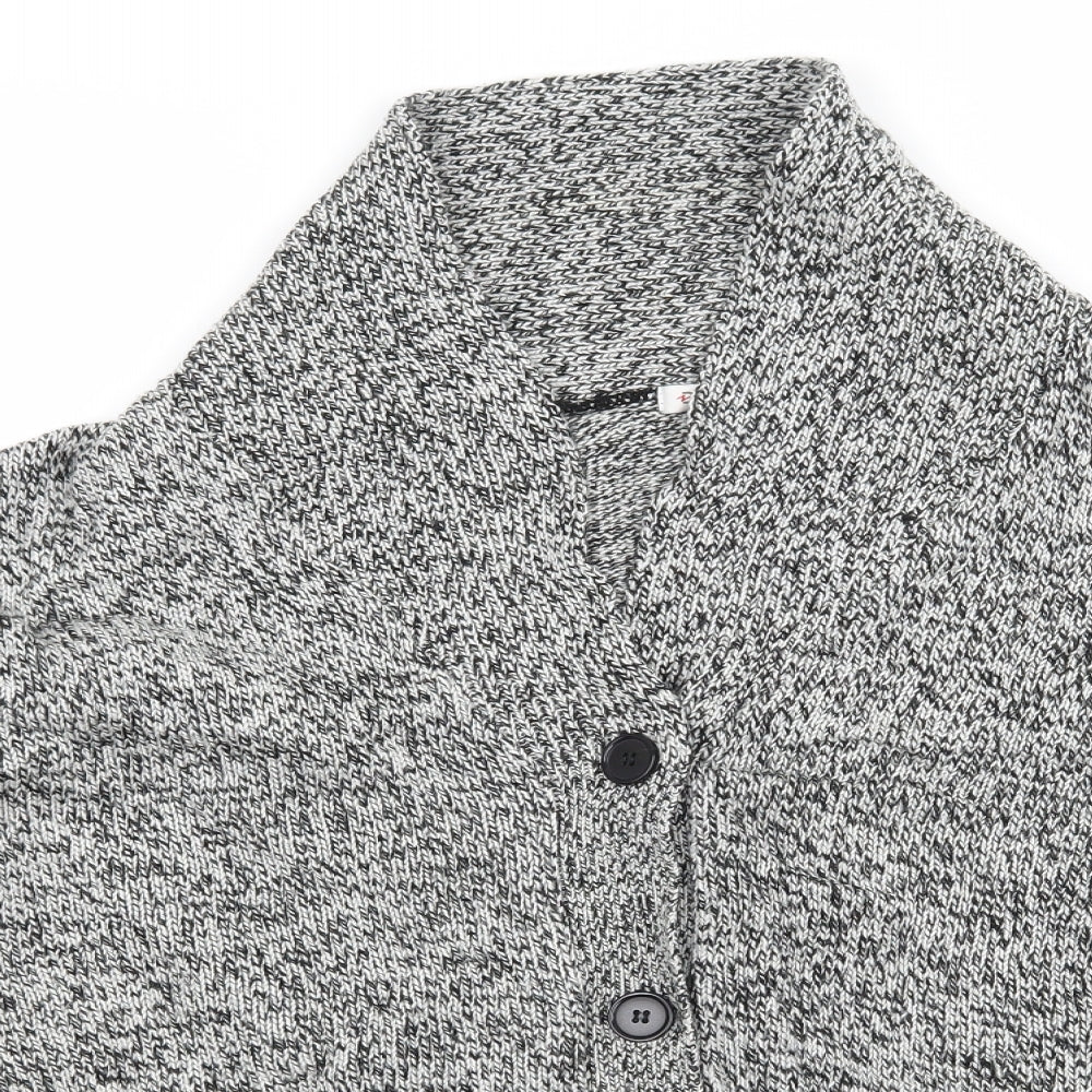 Damart Womens Grey  Jersey Cardigan Jumper Size 14