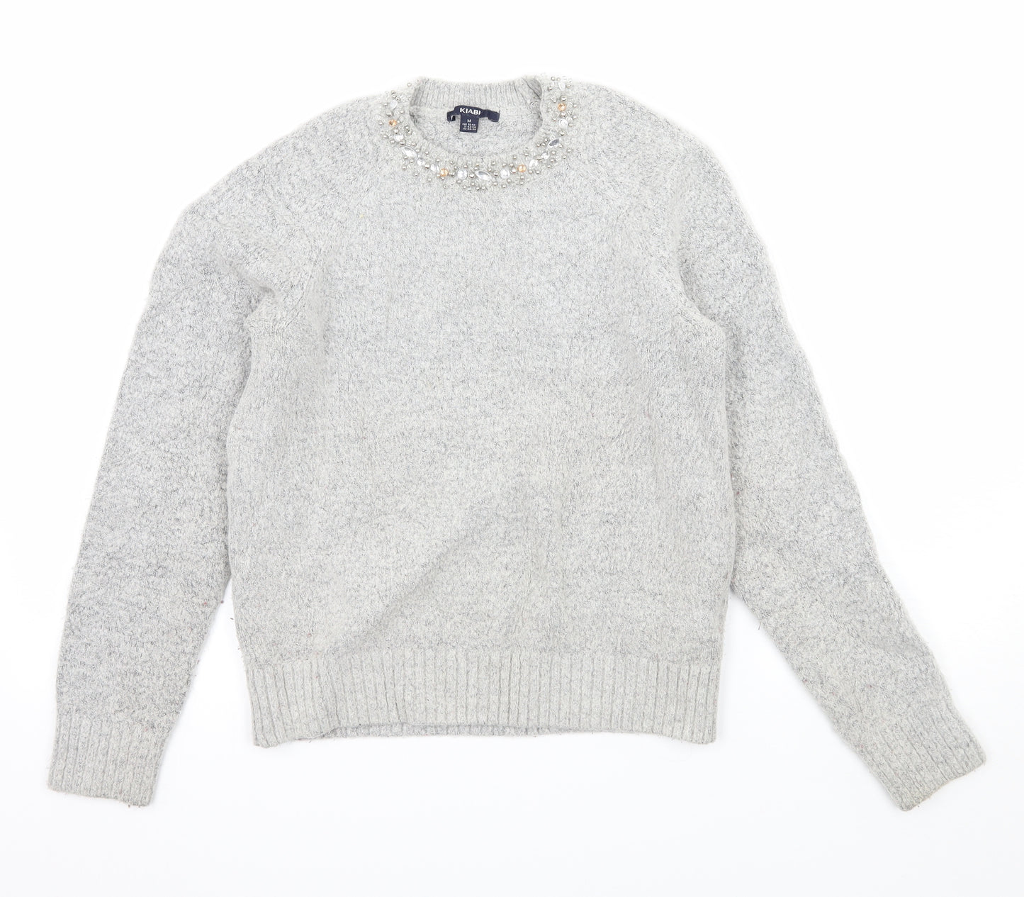 Kiabi Womens Grey  Knit Pullover Jumper Size 10