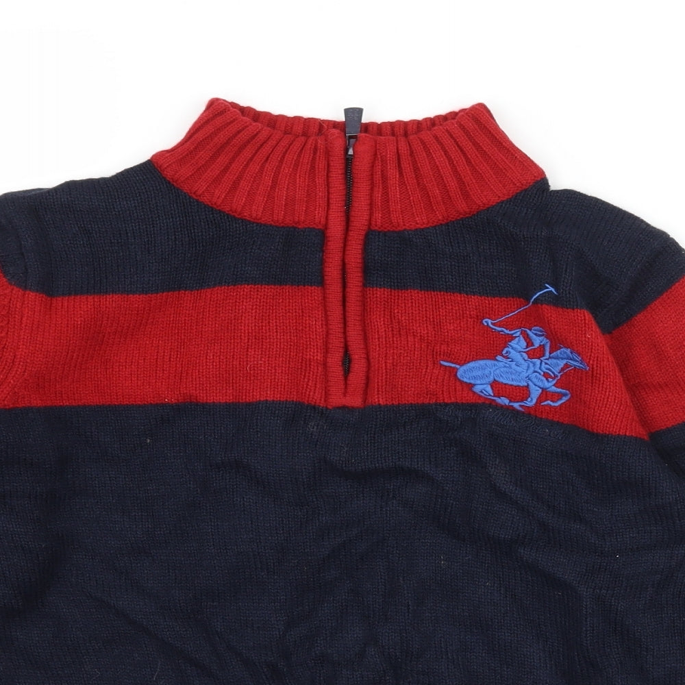 Beverly Hills Polo Club Boys Blue  Knit Pullover Jumper Size 11-12 Years