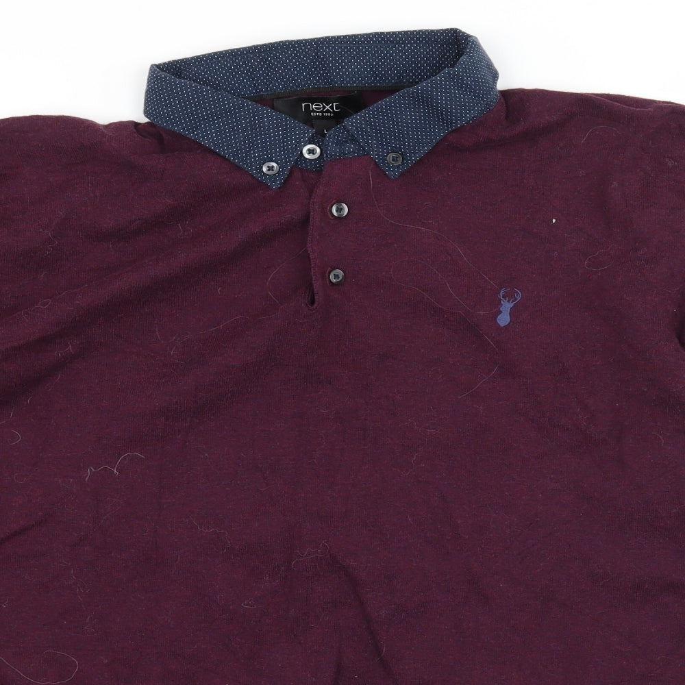 NEXT Womens Purple  Knit Pullover Jumper Size L