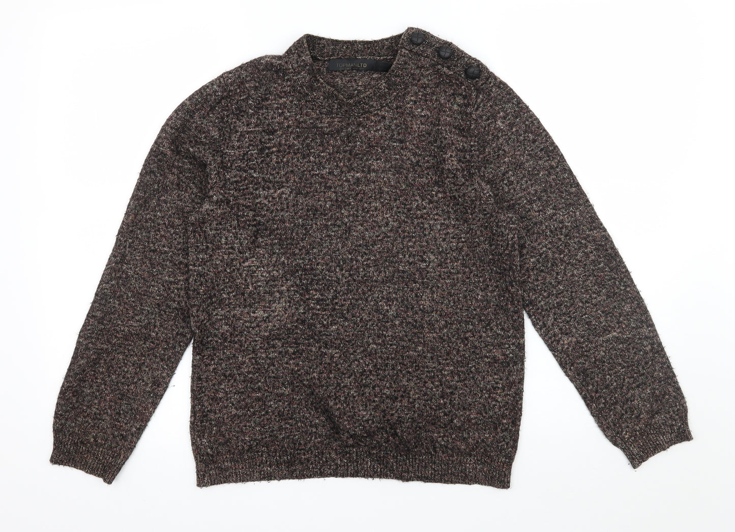Topman Mens Brown  Knit Pullover Jumper Size S