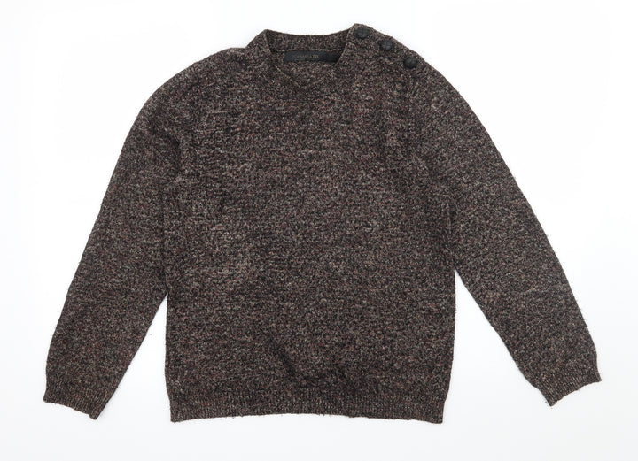 Topman Mens Brown  Knit Pullover Jumper Size S