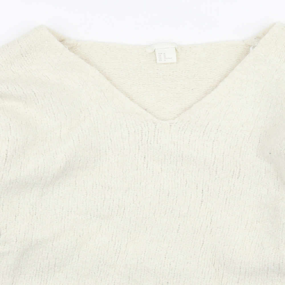 H&M Womens Ivory  Knit Pullover Jumper Size M