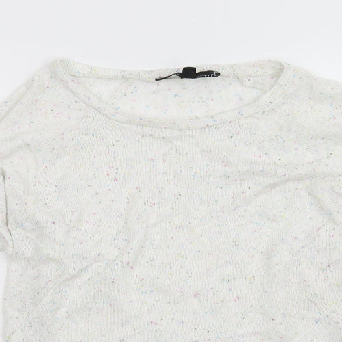 Topshop Womens White   Pullover Jumper Size 4