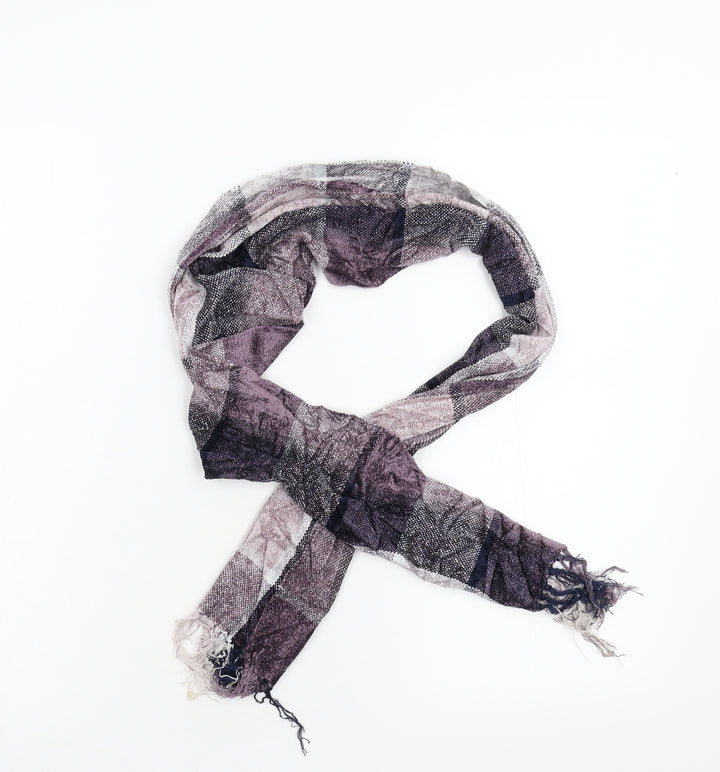 Preworn Womens Purple Check   Scarf