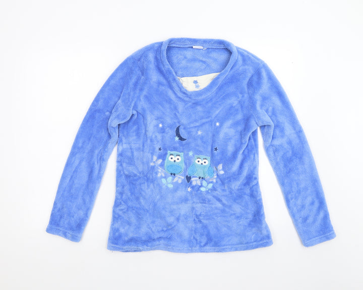 Damart Womens Blue  Fleece Top Pyjama Top Size S
