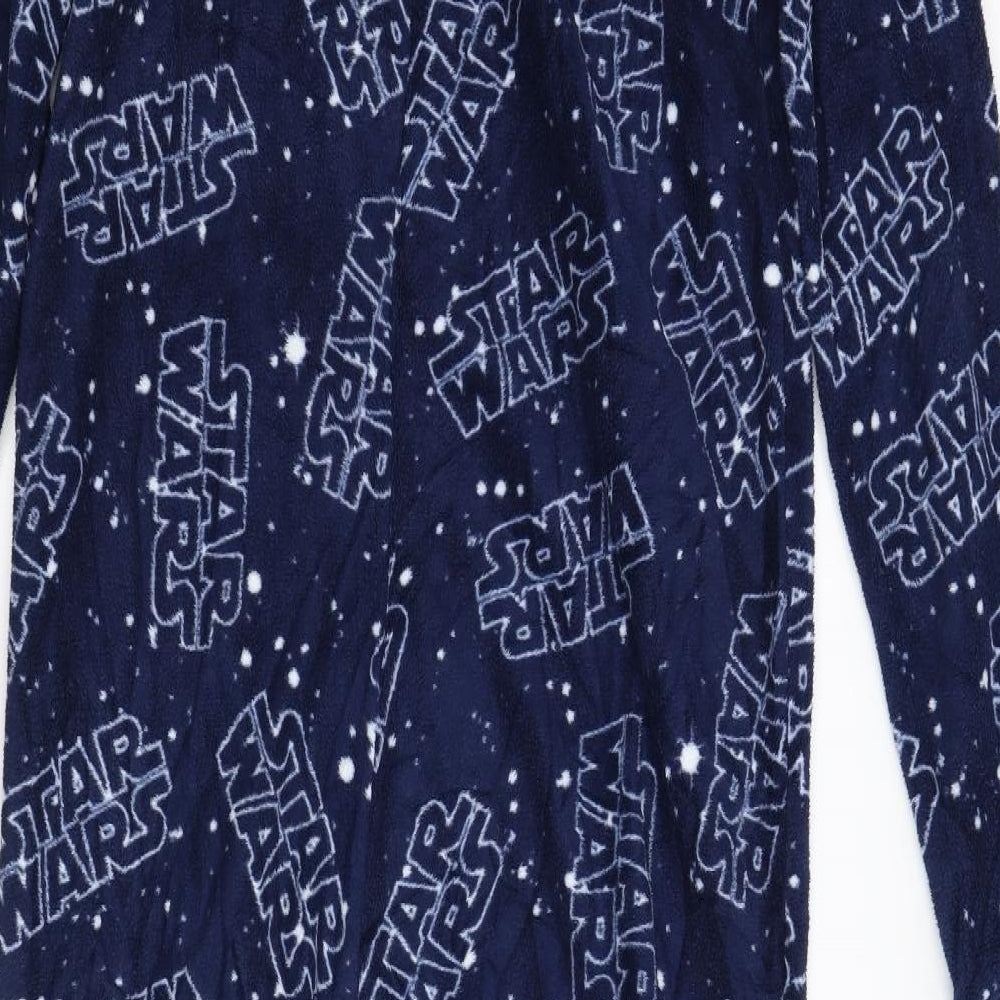 H&M Boys Blue Geometric Fleece  One Piece Size 11-12 Years  - STAR WARS